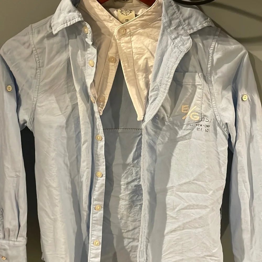 Saks scotch shrunk 2 layer button down shirt
